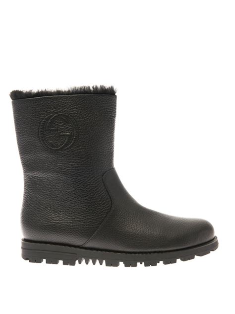 gucci meguro fur boot|Men's Gucci Designer Boots .